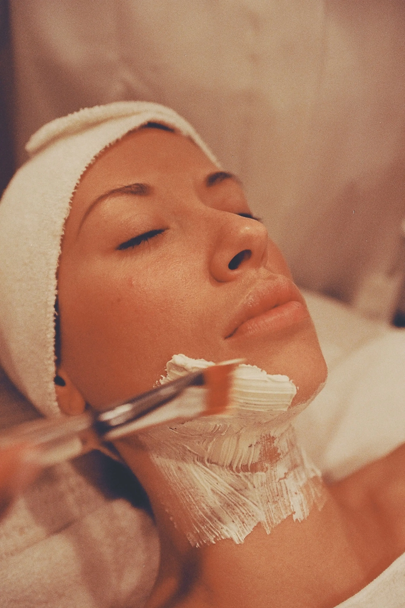 uneven skin texture treatment in progress